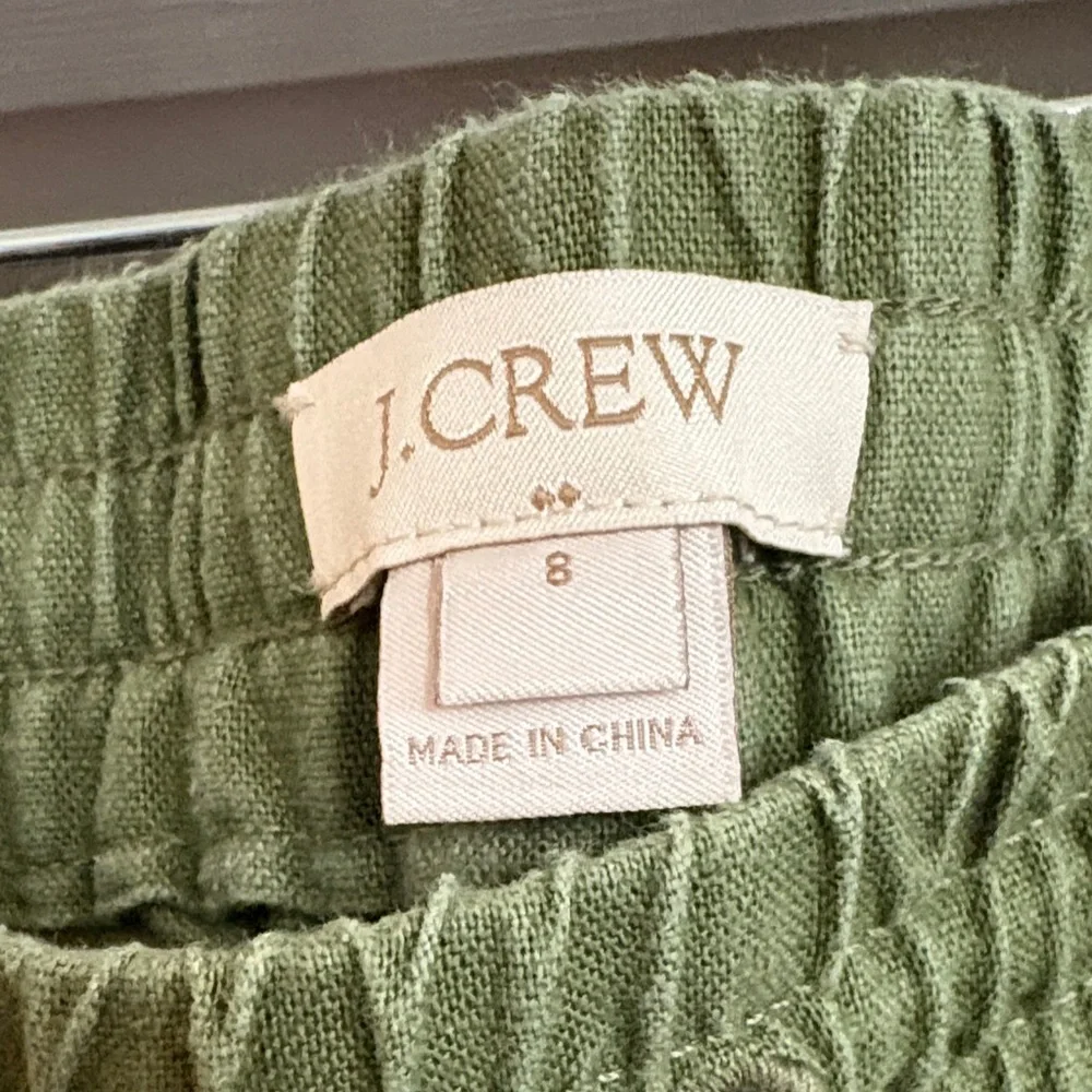 J. Crew Women's Linen/Cotton Drawstring Cropped Pants - Picture 2 of 3